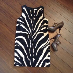 Black, Cream, and Brown Sleeveless Dress!